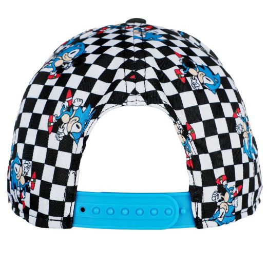 Picture of Sonic Checkered Youth AOP Curved Bill Snapback