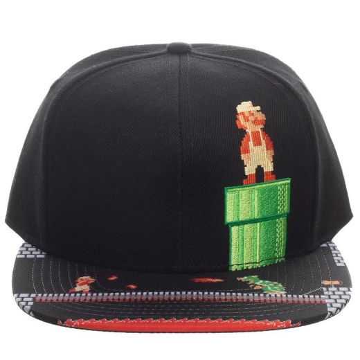 Picture of Super Mario 8-Bit Bill Flat Bill Snapback