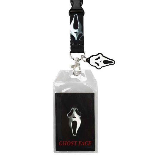 Picture of Ghost Face Sublimation Rubber Charm Lanyard