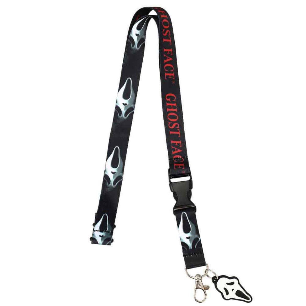 Picture of Ghost Face Sublimation Rubber Charm Lanyard