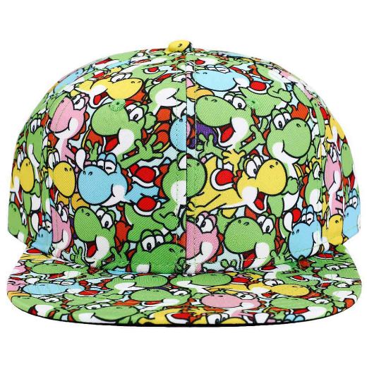 Picture of Super Mario Yoshi Youth AOP Flat Bill Snapback