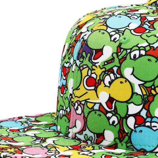 Picture of Super Mario Yoshi Youth AOP Flat Bill Snapback