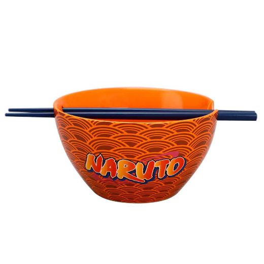 Picture of Naruto Characters 20 oz. Ceramic Ramen Bowl with Chopsticks