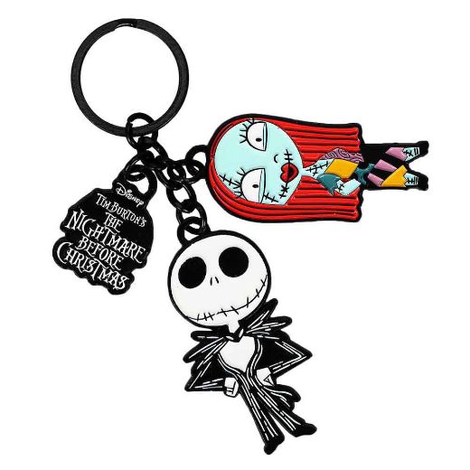 Picture of Nightmare Before Christmas Jack & Sally Multi Charm Keychain