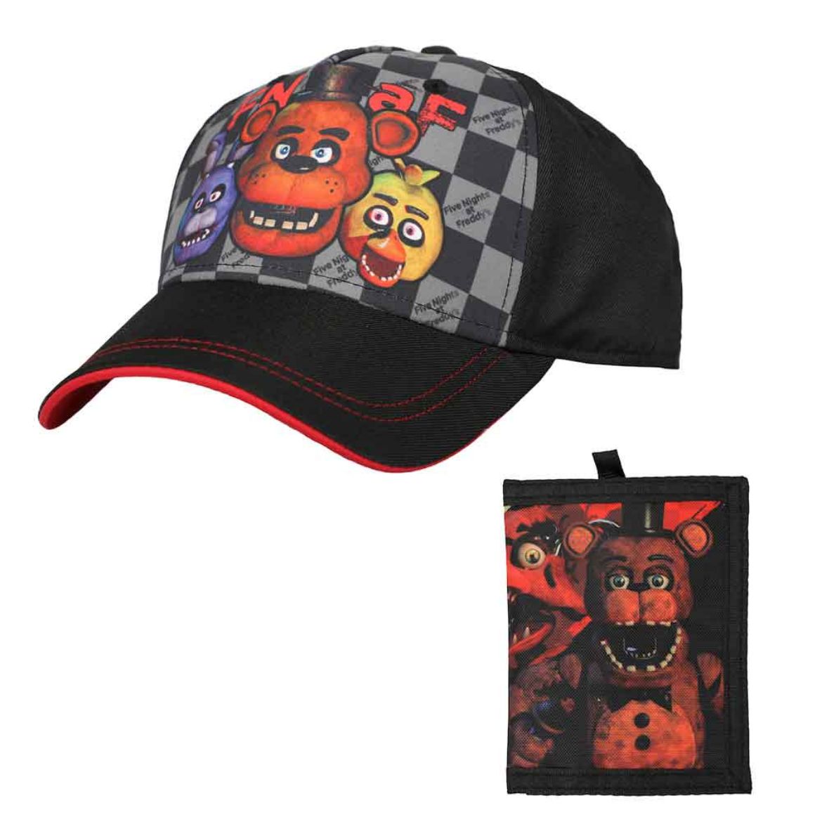 Picture of Five Nights at Freddy's Curved Bill Snapback & Bi-fold Wallet Combo