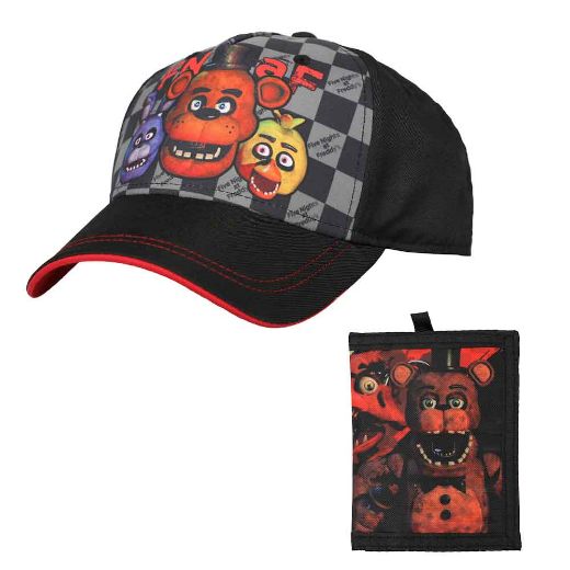 Picture of Five Nights at Freddy's Curved Bill Snapback & Bi-fold Wallet Combo