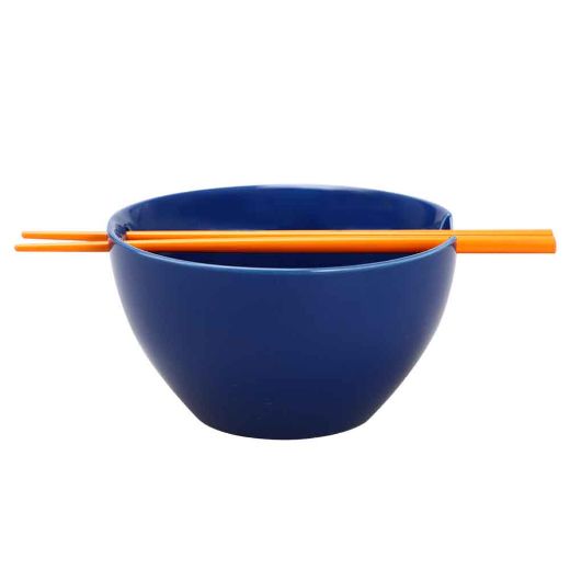 Picture of Naruto Character Pose 20 oz. Ceramic Ramen Bowl with Chopsticks