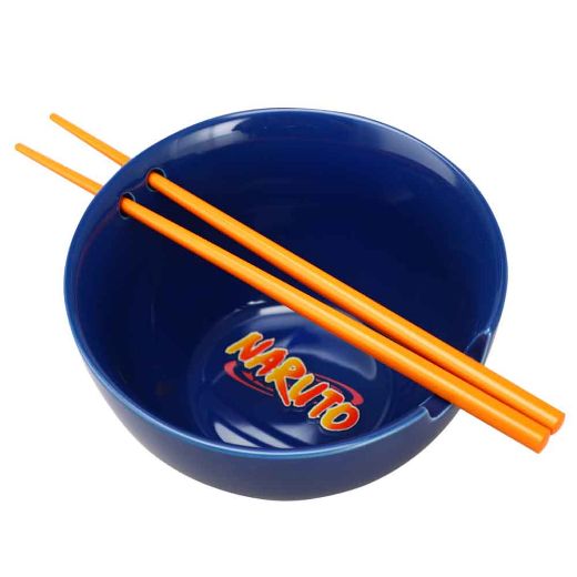 Picture of Naruto Character Pose 20 oz. Ceramic Ramen Bowl with Chopsticks