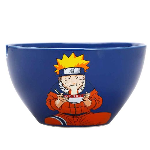 Picture of Naruto Character Pose 20 oz. Ceramic Ramen Bowl with Chopsticks
