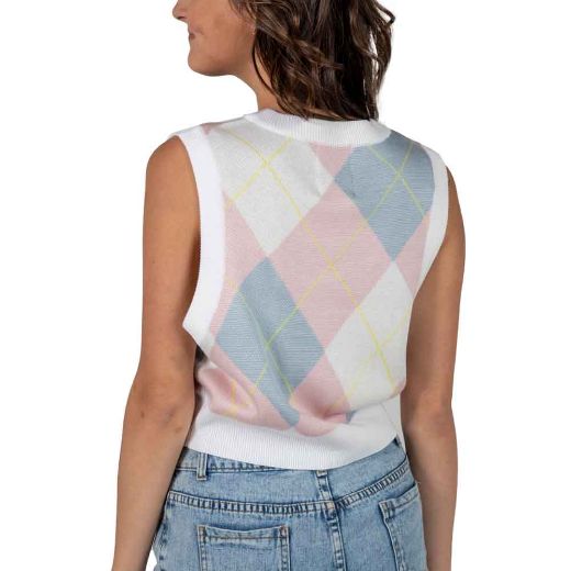 Picture of Hello Kitty Preppy Pastel Juniors Cropped Sweater Vest