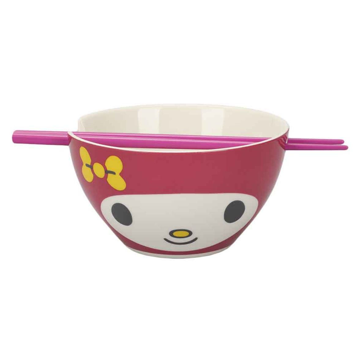Picture of My Melody 20 oz. Ceramic Ramen Bowl with Chopsticks