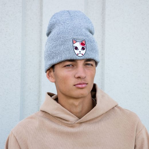 Picture of Demon Slayer Fox Mask Embroidered Cuff Beanie