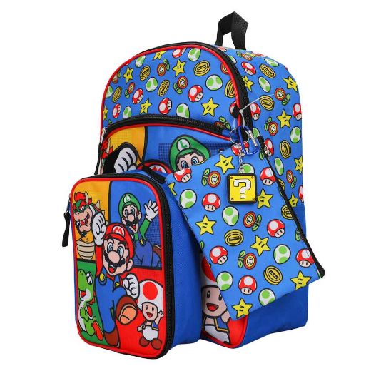 Picture of Super Mario 5 pc Backpack Set