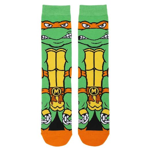 Picture of Teenage Mutant Ninja Turtles Michelangelo Animigos 360 Character Socks