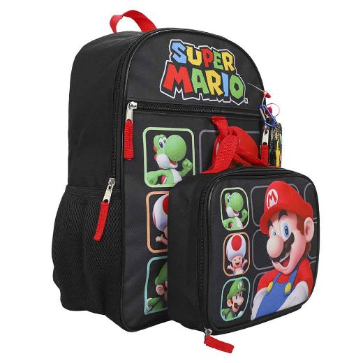 Picture of Super Mario Youth 5 pc Backpack Set