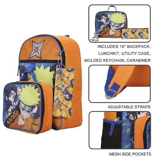 Picture of Naruto Chibi 5 pc Youth Backpack Set