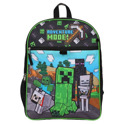 Picture of Minecraft Adventure Mode 5 pc Youth Backpack Set