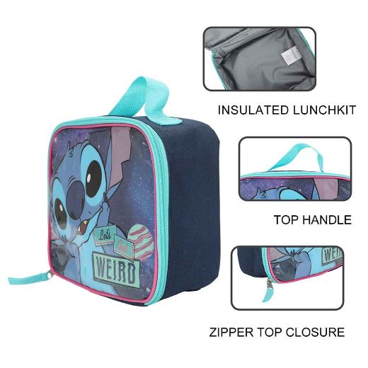 Picture of Disney Stitch Let's Get Weird Insulated Lunch Tote