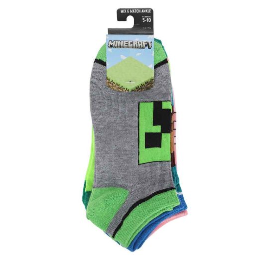 Picture of Minecraft Characters 5 Pair Ankle Socks