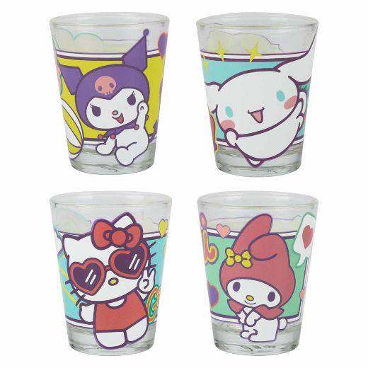Picture of Hello Kitty & Friends 1.5 oz. Mini Glasses - Set of 4