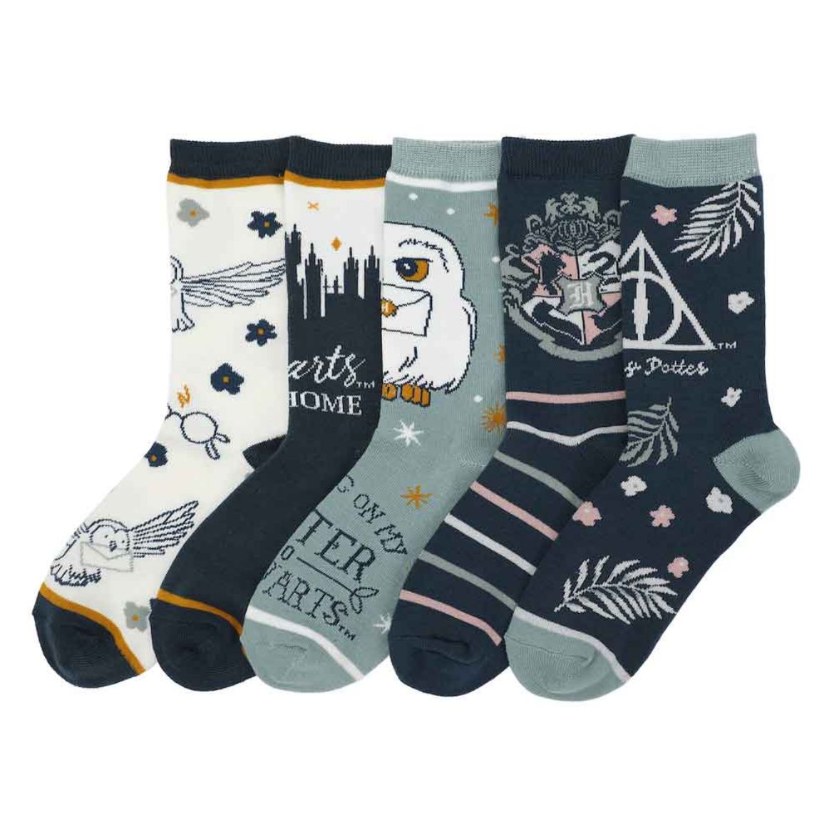 Picture of Harry Potter Icons 5 Pair Crew Socks 