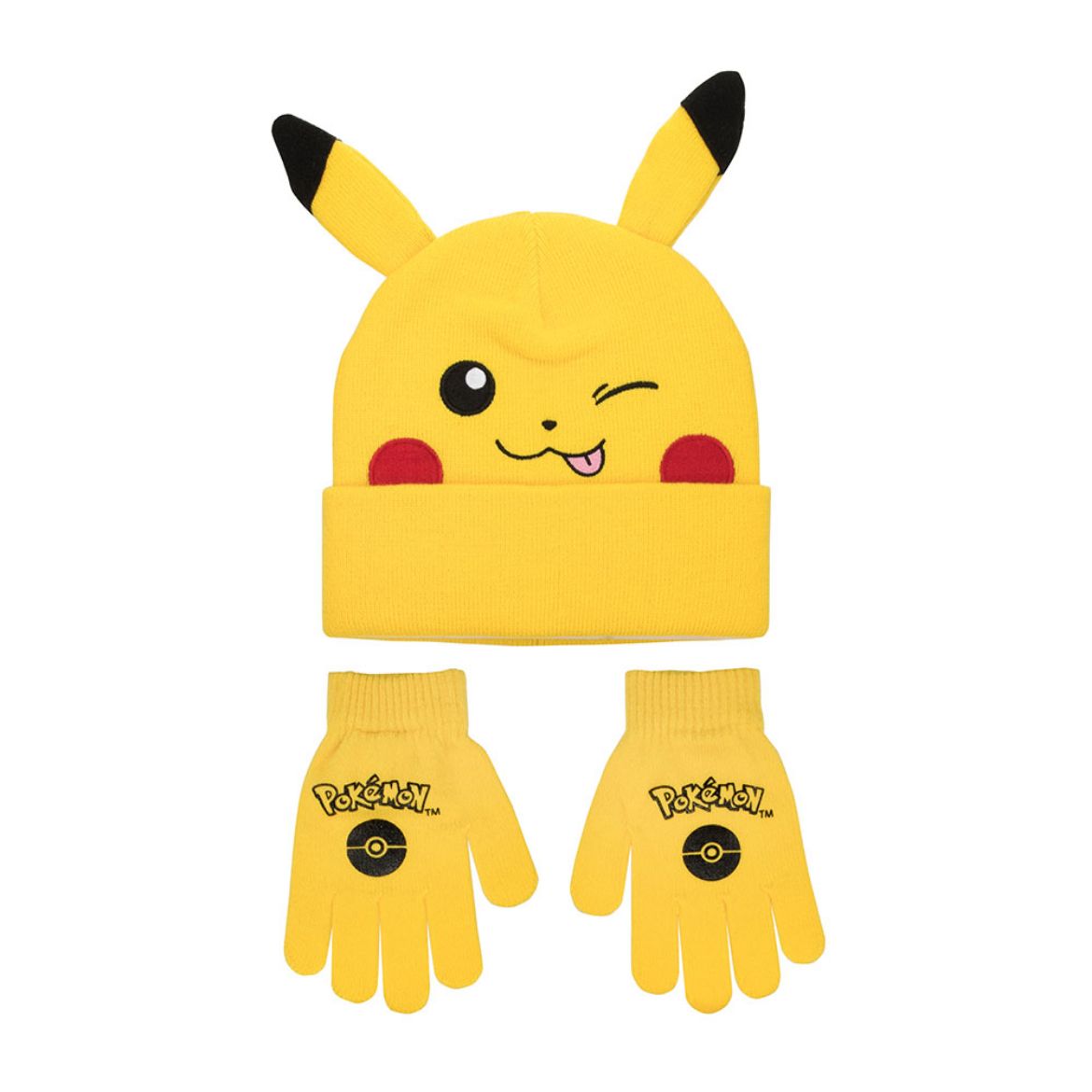 Picture of Pokemon Pikachu Youth Beanie & Gloves Combo