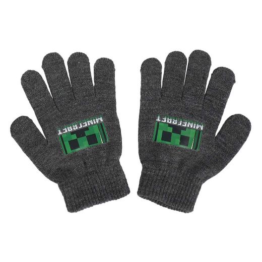 Picture of Minecraft Creeper Peek-a-Boo Youth Beanie & Gloves Combo