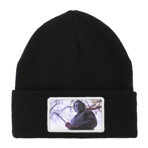 Picture of Halloween Michael Myers Sublimated Patch Cuff Beanie