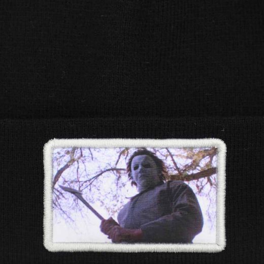 Picture of Halloween Michael Myers Sublimated Patch Cuff Beanie