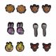 Picture of Five Nights at Freddy's Pixelated 6 Pack Earring Set
