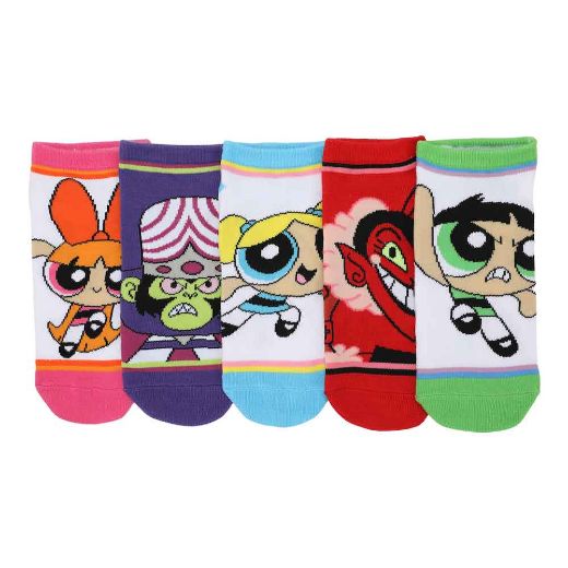 Picture of The Powerpuff Girls 5 Pair Ankle Socks