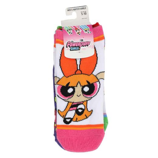 Picture of The Powerpuff Girls 5 Pair Ankle Socks