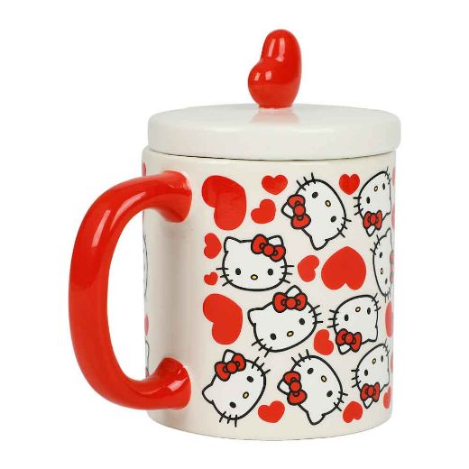 Picture of Hello Kitty Loves 16 oz. Lidded Ceramic Mug 
