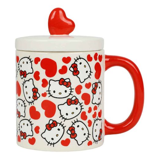 Picture of Hello Kitty Loves 16 oz. Lidded Ceramic Mug 