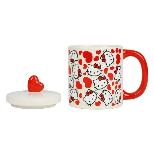 Picture of Hello Kitty Loves 16 oz. Lidded Ceramic Mug 