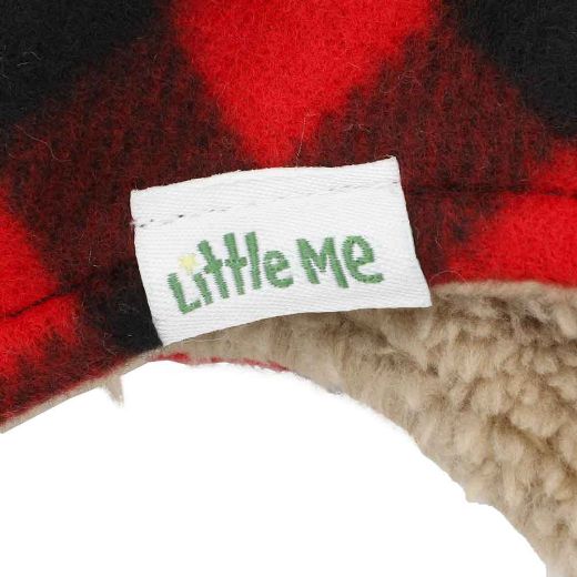 Picture of Little Me Plaid Pilot Beanie & Mitten Combo