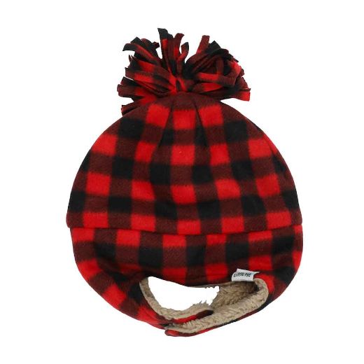 Picture of Little Me Plaid Pilot Beanie & Mitten Combo