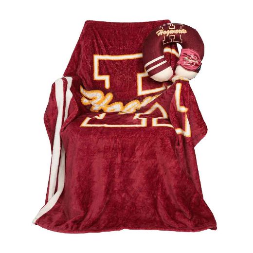 Picture of Harry Potter Neck Pillow, Throw and Eye Mask Travel Set