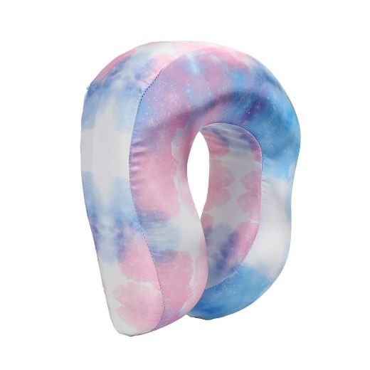 Picture of Bioworld Tie Dye Satin Neck Pillow & Eye Mask Travel Set