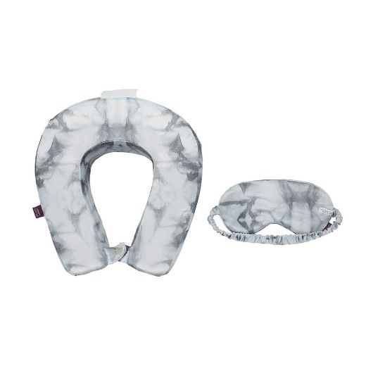 Picture of Bioworld Marbled Satin Neck Pillow & Eye Mask Travel Set