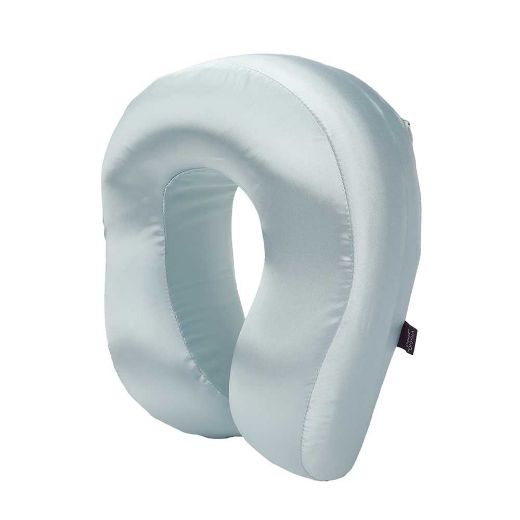Picture of Bioworld Ice Blue Satin Neck Pillow & Eye Mask Travel Set