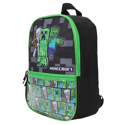 Picture of Minecraft Character 5 pc Youth Backpack Set