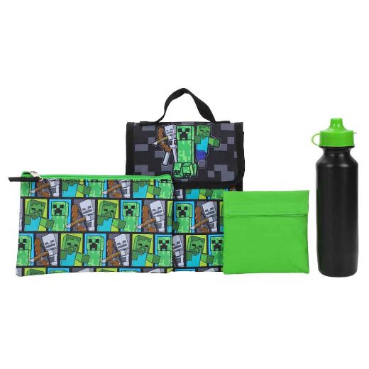 Picture of Minecraft Character 5 pc Youth Backpack Set