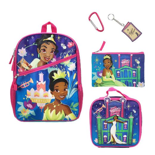Picture of Disney The Princess and the Frog 5 pc Youth Backpack Set