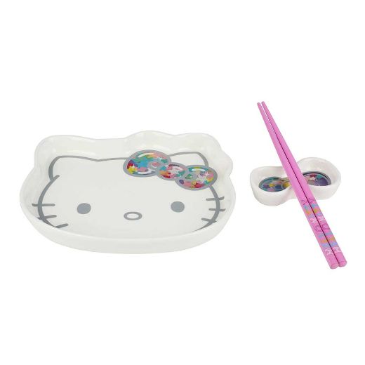 Picture of Hello Kitty Shaped Ceramic Sushi Plate Set