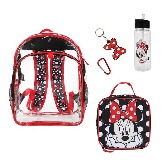 Picture of Disney Minnie Mouse 5 pc Clear Backpack Set