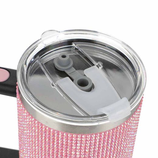Picture of Bioworld Pink Rhinestone 40 oz. Stainless Steel Tumbler