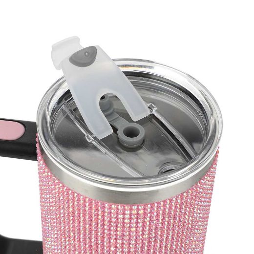 Picture of Bioworld Pink Rhinestone 40 oz. Stainless Steel Tumbler