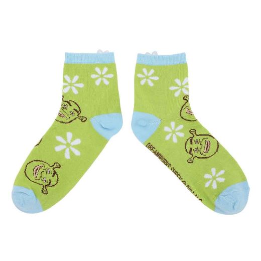 Picture of Dreamworks Shrek 3 Pair Quarter Crew Socks