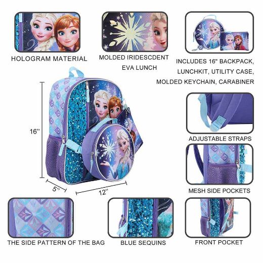Picture of Disney Frozen 5 pc Youth Backpack Set